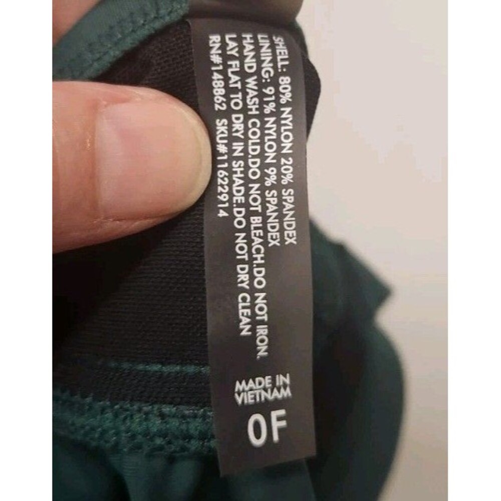 Torrid Underwire Peplum Tankini Top Hunter Green Size 0 Cup F New Swimwear Nice - Picture 6 of 9